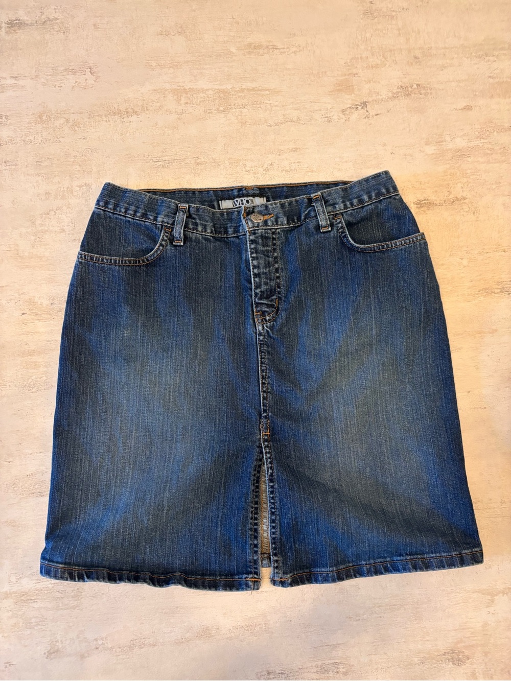 WBO Y2K Vintage Denim Midi-Skirt